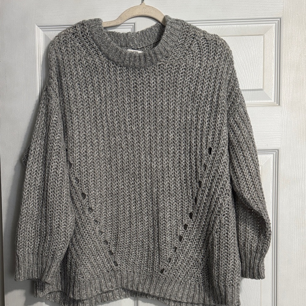 American Eagle Outfitters Gray Knit Sweater